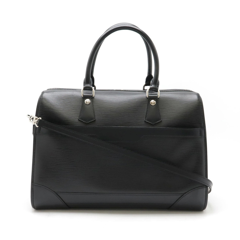 LOUIS VUITTON Epi Sac de Ville Bourget Boston Bag Handbag Shoulder Noir Black